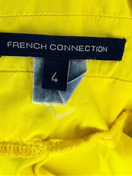 French Connection Yellow Fit-and-Flare Mini Dress Size 4 - Picture 8 of 11